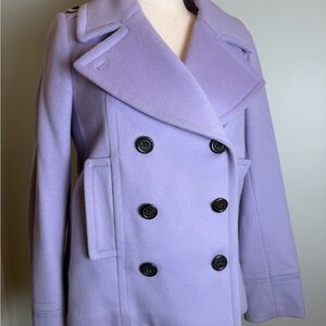 J. Crew Outlet Thinsulate Light Purple Pea Coat